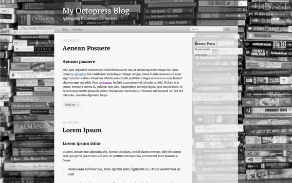 Octopress themes: Books