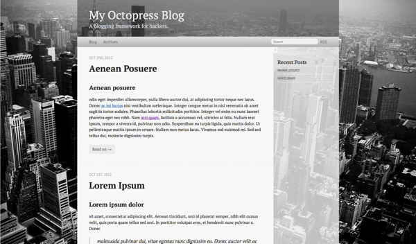 Octopress themes: New York